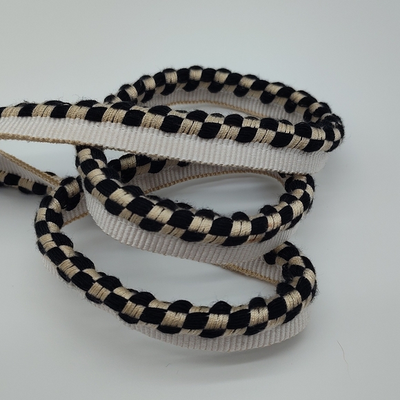 MACKENZIE-CHILDS Courtly Check Piping Trim Retired 37in Retired Unused Lip Trim - Picture 2 of 3